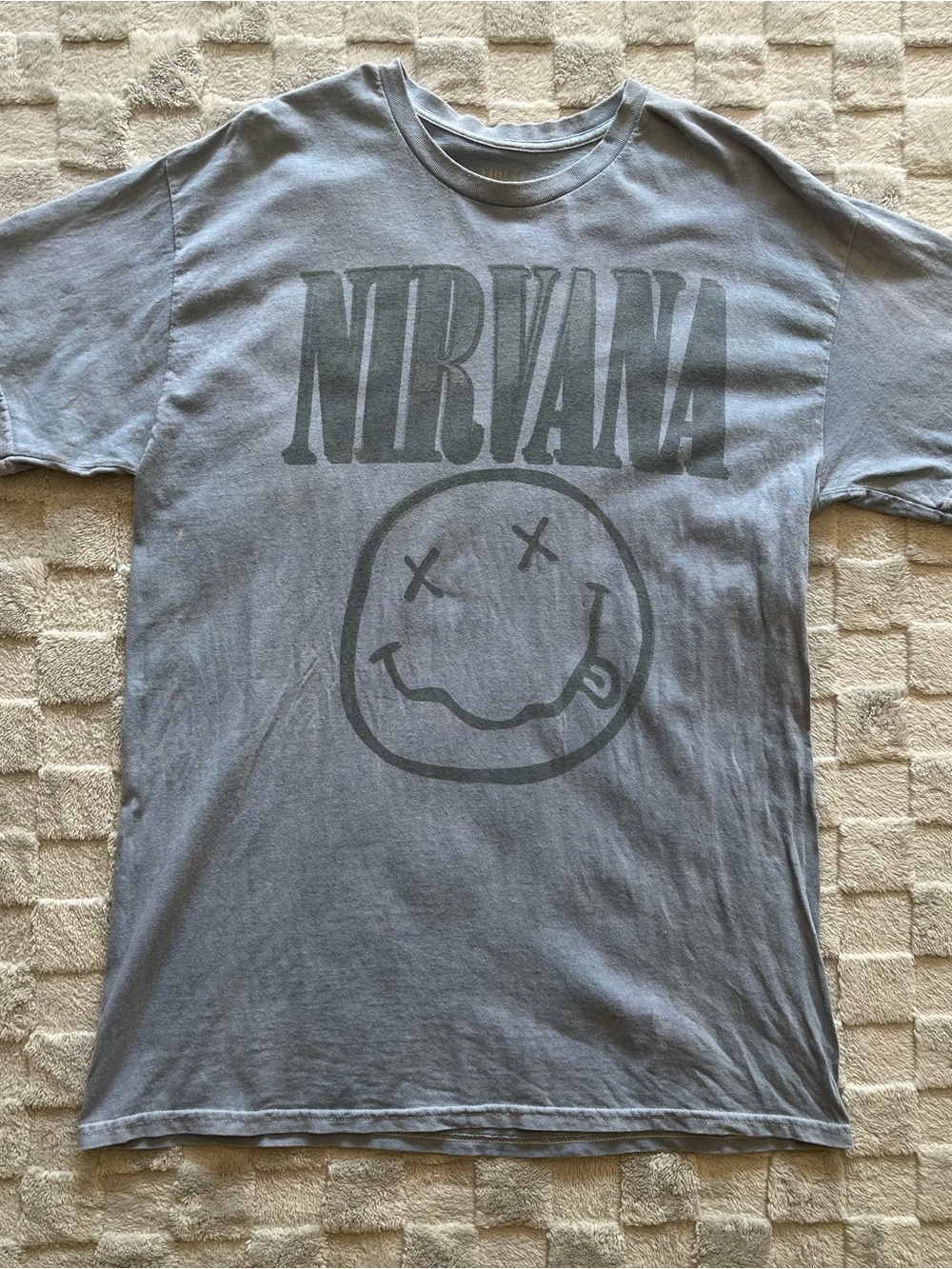Nirvana Light Blue Graphic Logo Tee